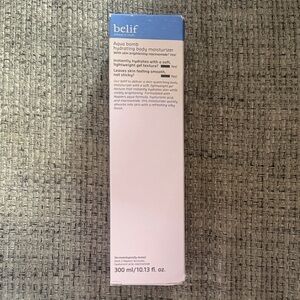 Belif Aqua Bomb Hydrating Body Moisturizer - Blue and White